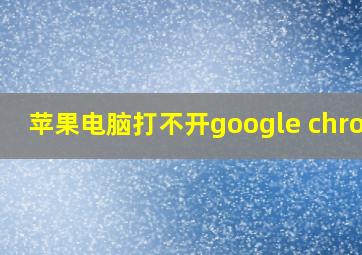 苹果电脑打不开google chrome